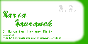 maria havranek business card